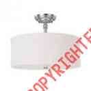 3923mn-480 Capital Light Loft 3 Matte Nickel Ceiling Semi Lighting Flush