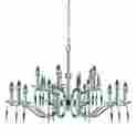 39407 751856022134 Triarch International 15 Light Swan Chandlier Chandelier Satin Nickel