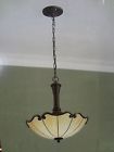 0394151 394151 Tiffany Frosted 18- Shade Light Portfolio Pendant Bronze Olde