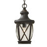 39473 Allen Roth Castine Rubbed Bronze Single Traditional Seeded Glass Cylinder