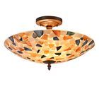3c408rd16-uf2 Chloe Mosaic Seashell Bulb Ceiling Fixture Shade White 602573223901
