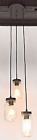 3ped-db-cl Mason Jar Lighting Light Clear Pendant In Dark Bronze Finish