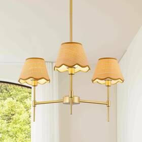 Aj9006 3wwwuee Gold Farmhouse Chandelier 3-light Boho Pendant Lamp With