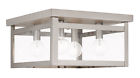 4032-91 4 Light Ceiling Lighting Flush Nickel Sale Mount Brushed Milford Livex