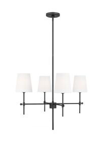 73-bel-4561632 4 Light Small Chandelier Midnight Black Incandescent
