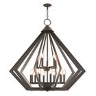 40928-07 Livex Lighting Prism Bronze Foyer Chandelier 847284054721