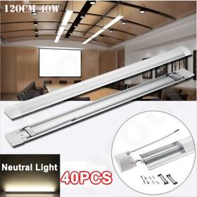 40x40w 4ft Led Linear Batten Tube Light Ceiling Surface Mount Neutral White Lamp