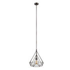 4110702u9 Philips Gabbia Inch Dimmable Suspension Pendant Light Oiled 046677800642