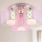 4156984 Lightinthebox Modern Art Fabric Chandelier Pink Pendant Flush Mount Ceiling
