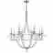 418-sa-cl-mwp Crystorama Metro 8 Light Crystal Silver Chandelier Model 633779020742
