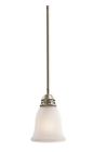 42068ap Kichler Lighting Durham Light Mini Pendant In Antique Pewter Glass