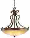 4233-288 Atterbury Collection Minka Lavery 3-light Indoor Pendant Deep Flax Bronze 747396072418