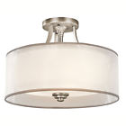 42386ap Antique Semi-flush Light Fixture Kichler Indoor Ceiling 3 Lacey Pewter