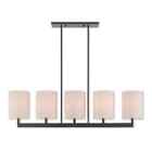 42428-07 42428 Livex Lighting Hayworth Linear Chandelier With Fabric 847284053885