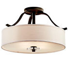 42485 Lighting Semi-flush Light Leighton Bronze Kichler Olde 3 Oz