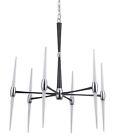 42626-fbch-led Craftmade Spire Arm Led Chandelier Flat Black Chrome 647881175047