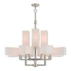 42679-91 42679 Livex Lighting Rubix Wide Chandelier With Fabric Shades 847284053571