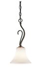 42988oz Kichler Claridge Court Light Pendant Old Bronze With Satin Opal