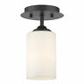435f1-brz Bordeaux Flush Mount Ceiling Fixture Opal Glass 685659050011