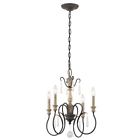 43615wzc Kichler Kimberwick Weathered Zinc Mini Chandelier 783927443593