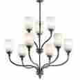 43652 43652oz Kichler Olde Bronze Lilah Chandelier With 9 Lights 37 Wide 783927444286