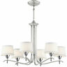 43835sil Kichler Cordova Wide Shaded Chandelier Silver Leaf 783927483568
