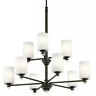 43924 43924oz Kichler Joelson Wide Shaded Chandelier Olde Bronze 783927491723