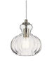 43956ni Kichler Riviera Mini Pendant Light Glass Brushed Nickel 783927539876