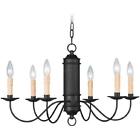 4476-04 447604 Chandelier With No Shades Black 847284016262