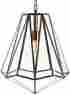 46361 Arteriors Edmond Brass And Glass Hexagon Pendant Antique Clear