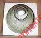4667465 Vintage Glass Pendant Hood Large Clear Pottery Barn Bronze Pole Kit