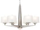 471469 Chandelier Light Architect Brushed Up Fixture Nickel 7 Hampton Bay