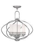 4724-91 Livex Lighting Westfield Chandelier Brushed Nickel 847284029941