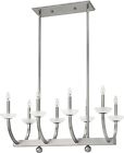 4924 Hinkley Lighting Splendor Brushed Nickel And Glass Chandelier Island Light 640665492408