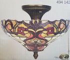 494142 Hampton Bay Bronze Tiffany Style Stained Glass Lamp 827122231354