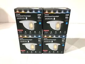47780 4pk Feit Electric 4 Inch Directional Downlight 65w Equiv Led Selectable White
