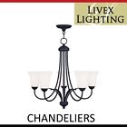 6475-04 5 Black Chandeliers Ridgedale Lighting Livex Light