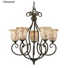 My5005ml 5 Light Chandelier Shell Monterey Mosaic Malaga Pen Quoizel