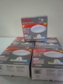 Lt6089fs351ewhdmr 5 Pk Halo 6 In. Selectable Cct 3000k-5000k Canless Led White Recessed Light Trim