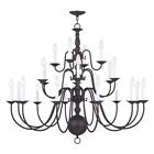 5015-07 Livex Lighting Williamsburgh Bronze Light Chandelier 847284036666