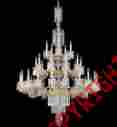 5024-22 Schonbek Swarovski Lighting Dorchester Chandelier Heirloom Silver Lamp