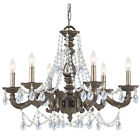 5026-cl-mwp Group Crystorama Candl Wide 28 Iron " 6 Sutton Wrought Light Lighting