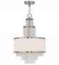 50784-91 3 Prescott Livex Fixture Light Nickel Ceiling Brushed Chandelier Mini