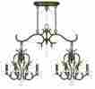 51007-71 847284040274 Livex Lighting Serafina 8 Light Island Chandelier Hand Applied
