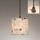 510204 Ctw Collection Vintage Postcards Canvas Pendant Lamp 801106166801