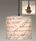 510205 Ctw Collection Vintage Handwriting Canvas Pendant Lamp 801106167983