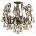 5115-cl Crystorama Lighting Group Crystal Six Light Chandelier From The Regis Collection
