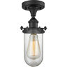 516-1c-bk-232-cl-led Innovations Lighting One Light Vintage Dimmable Led Flush 793588870829