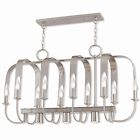 51940-91 Livex Lighting Linear Chandelier Addison Brushed Nickel Light 0847284055261