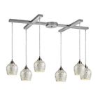528-6slv Elk Lighting Fusion Satin Nickel Mini Pendant With 748119027777